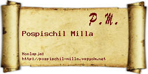Pospischil Milla névjegykártya